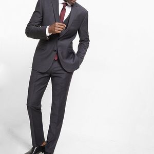 Express Performance Slim Suit - Charcoal Gray
